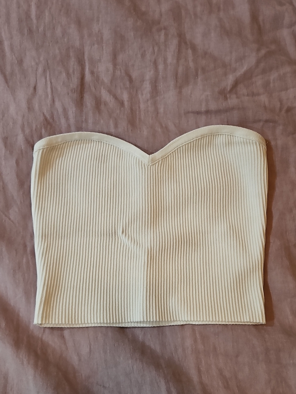 Aritzia Sculpt Knit Sweetheart Neckline Bandeau Top